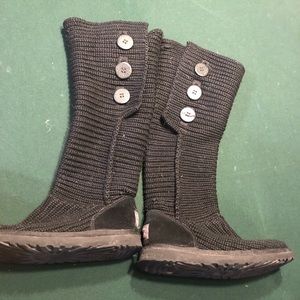 ugg sweater tall boots black sz 9